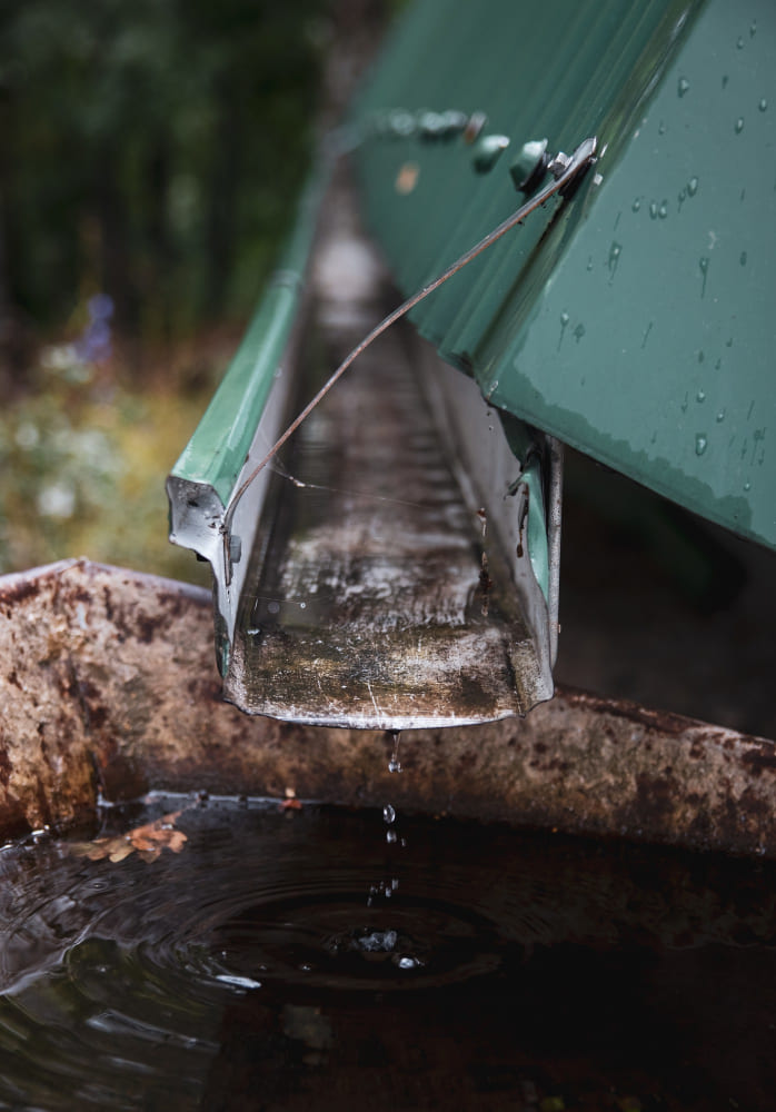 évacuation d’eau pluviale débouchée